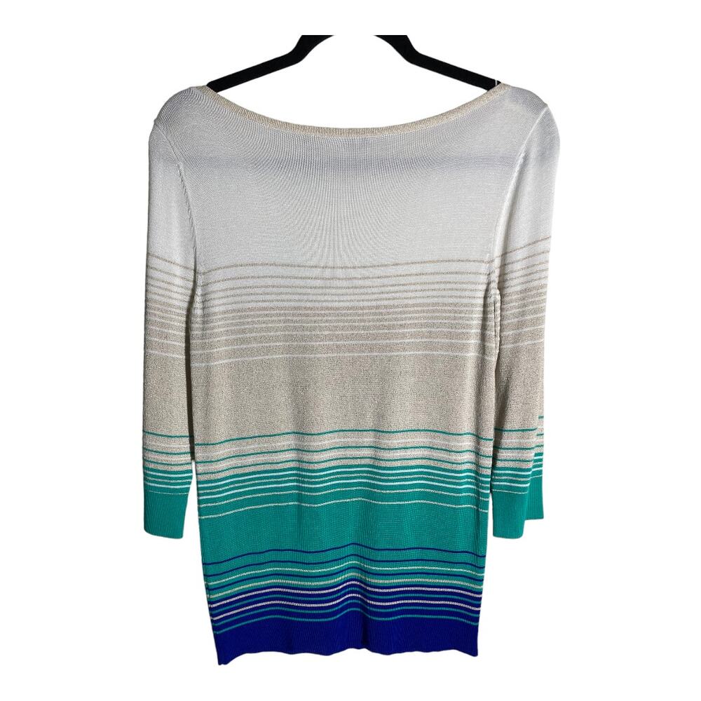 WHBM Perl Dust Color Block Stripe Sweater NWT - image 5
